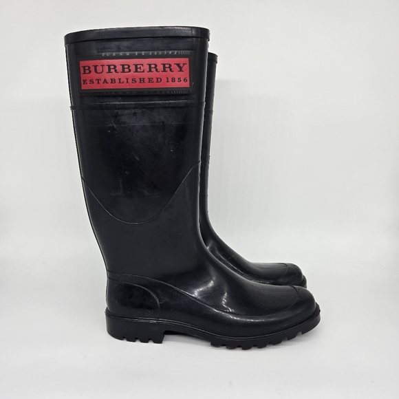 Burberry Rain Boots Women's Shoes Size EUR 38 in Black - Picture 3 of 8